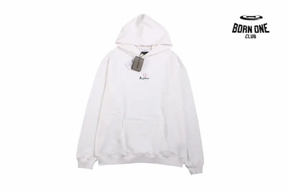 Balenciaga White Be Yourself Hoodie Moletom Sweatshirts