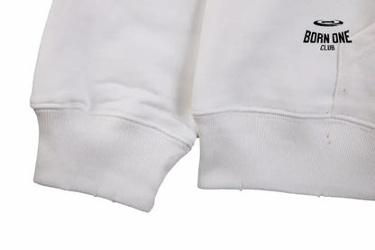 Balenciaga White Be Yourself Hoodie Moletom Sweatshirts