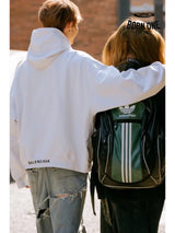 Balenciaga White Hoodie with ’I Love’ Graphic Moletom Sweatshirts