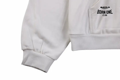 Balenciaga White Hoodie with ’I Love’ Graphic Moletom Sweatshirts