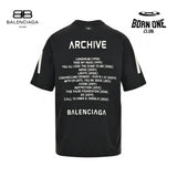 Balenciaga White Logo Graphic T-Shirt (Black) Camiseta T-shirt