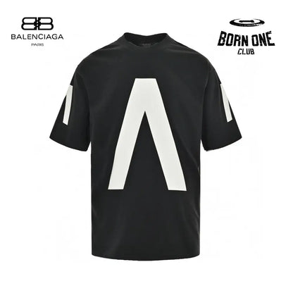 Balenciaga White Logo Graphic T-Shirt (Black) Camiseta T-shirt