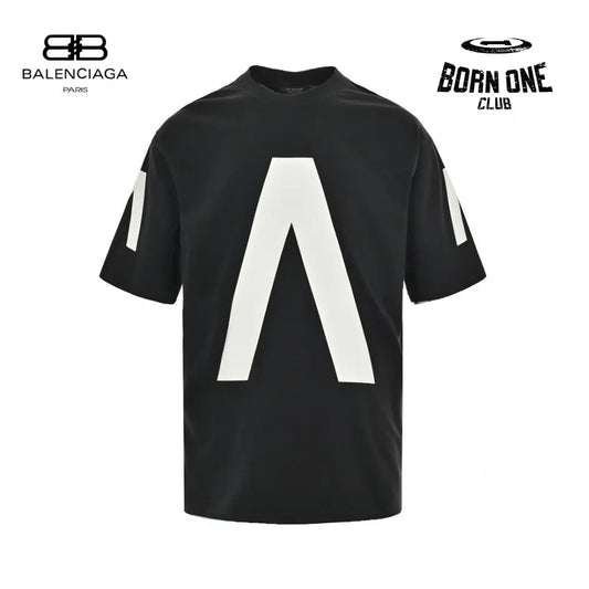 Balenciaga White Logo Graphic T-Shirt (Black) Camiseta T-shirt