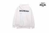 Balenciaga White Logo Hoodie Moletom Sweatshirts