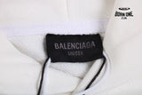 Balenciaga White Logo Hoodie Moletom Sweatshirts