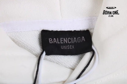 Balenciaga White Logo Hoodie Moletom Sweatshirts