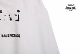Balenciaga White Logo Hoodie Moletom Sweatshirts