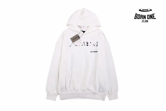 Balenciaga White Logo Hoodie Moletom Sweatshirts