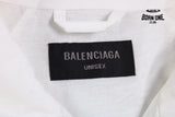 Balenciaga White Zip-Up Track Jaqueta Sweatshirts