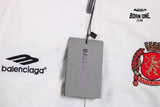 Balenciaga White Zip-Up Track Jaqueta Sweatshirts