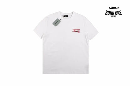 Balenciaga x Supreme T-shirt with Front Logo (White) Camiseta T-shirt
