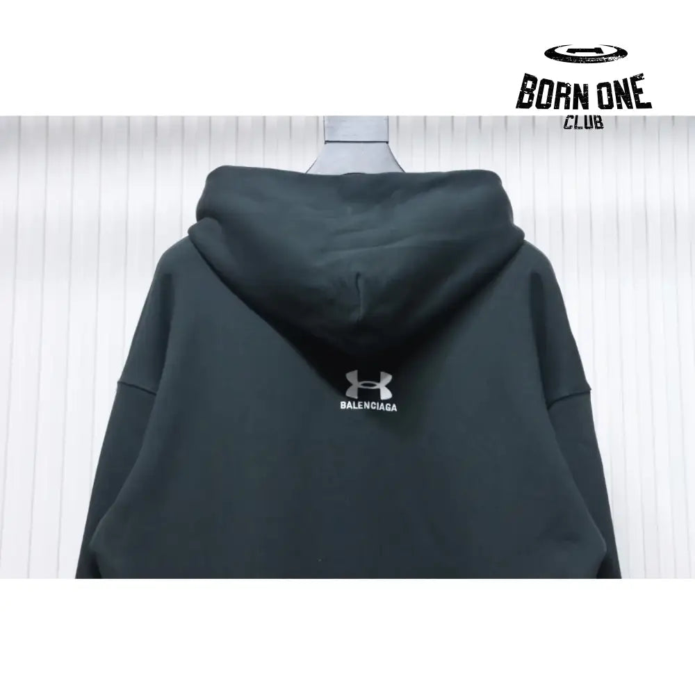 Balenciaga x Under Armour Zip Up Hoodie Black/White Moletom