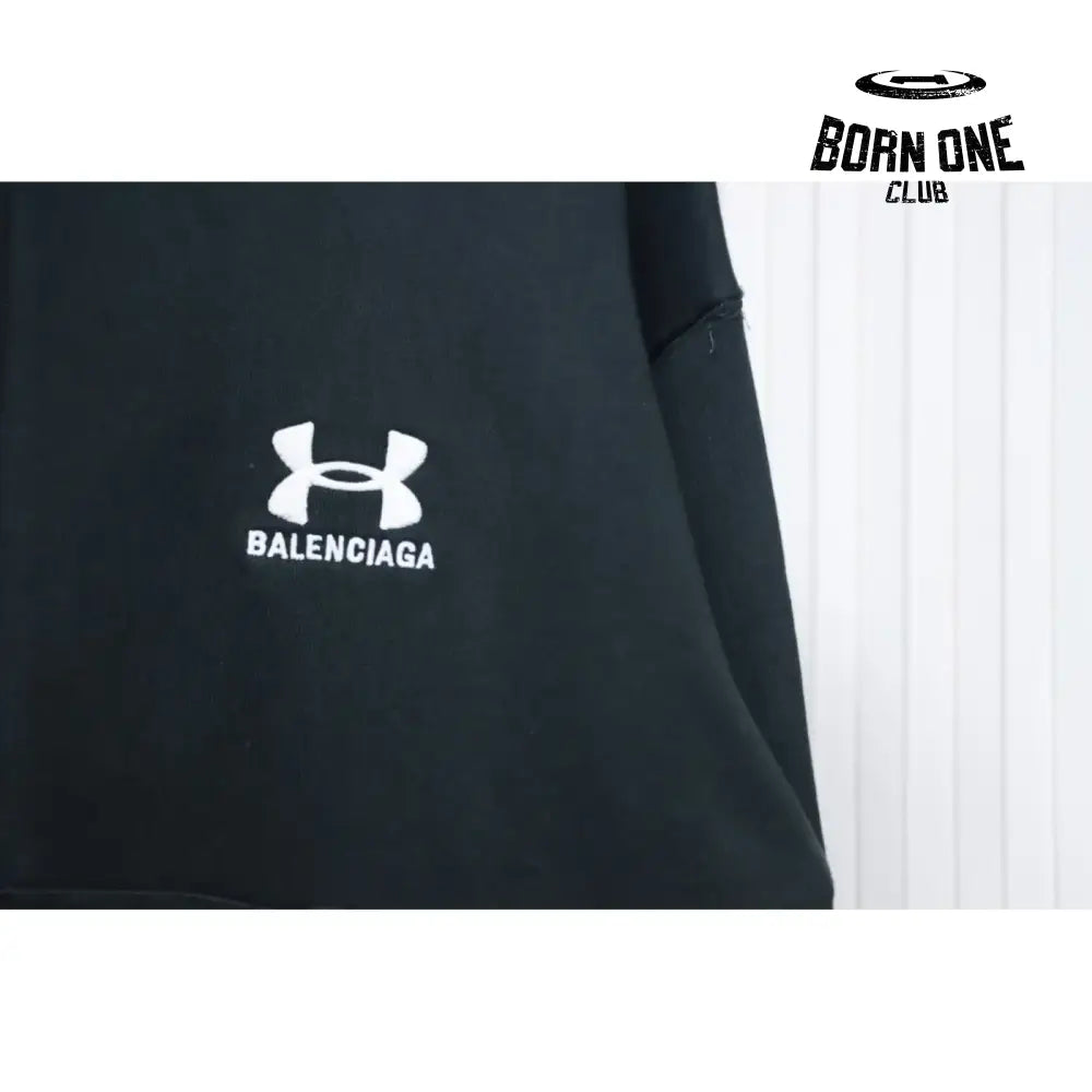 Balenciaga x Under Armour Zip Up Hoodie Black/White Moletom