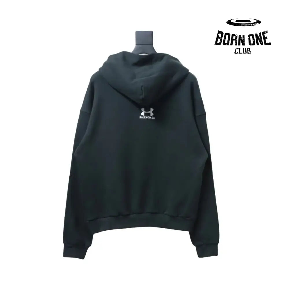 Balenciaga x Under Armour Zip Up Hoodie Black/White Moletom