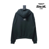 Balenciaga x Under Armour Zip Up Hoodie Black/White Moletom