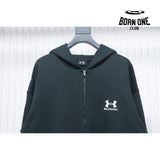 Balenciaga x Under Armour Zip Up Hoodie Black/White Moletom