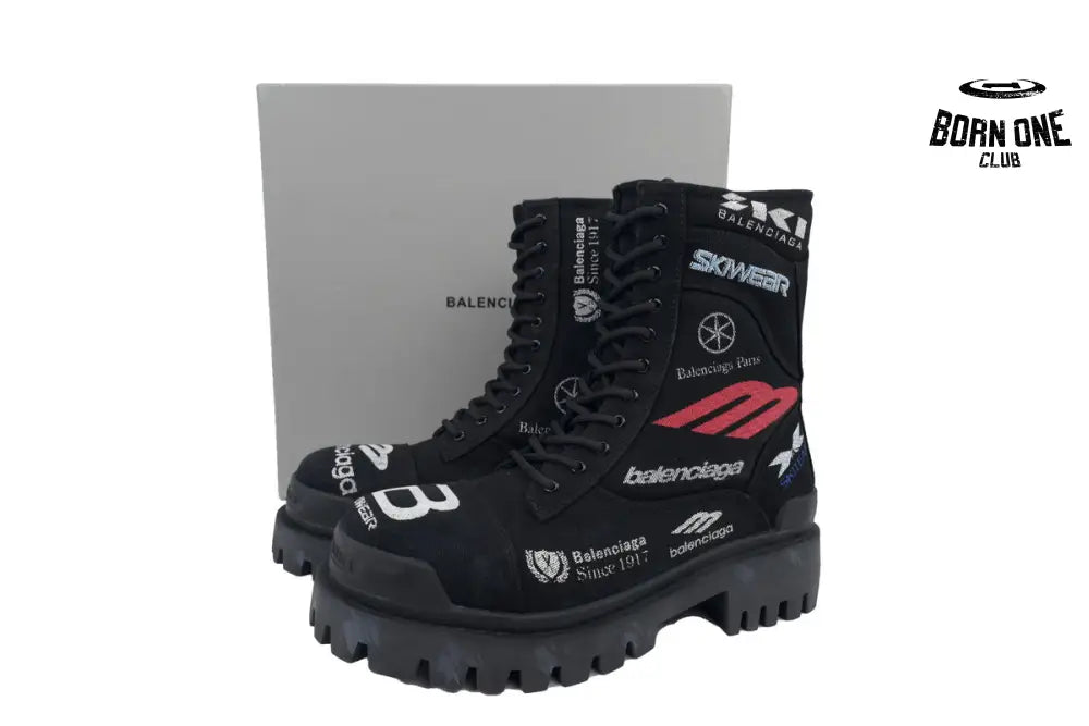 Balenciaga Strike Men's Combat Boot Black 694042W2H131000