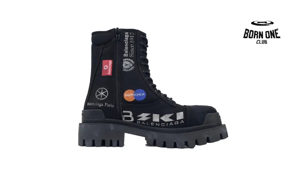 Balenciaga Strike Men's Combat Boot Black 694042W2H131000