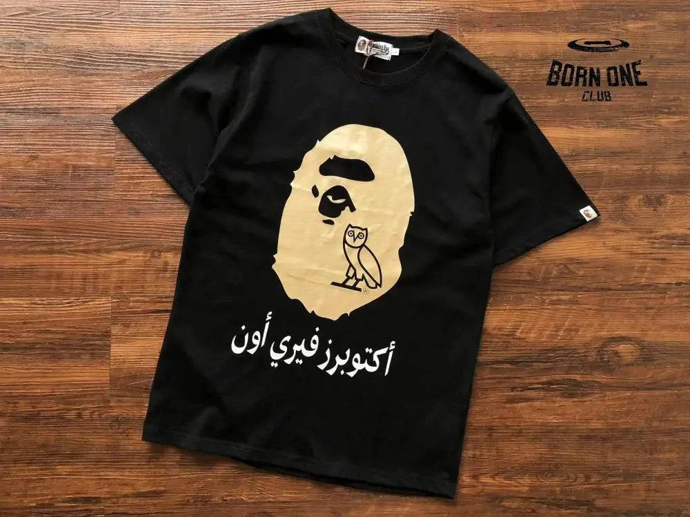 BAPE x OVO Ape Head Black Gold