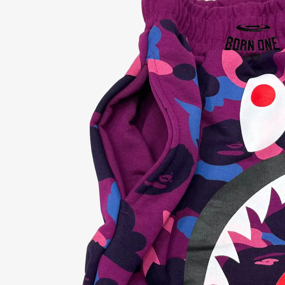 Shorts Bape Camo Shark Shorts Purple