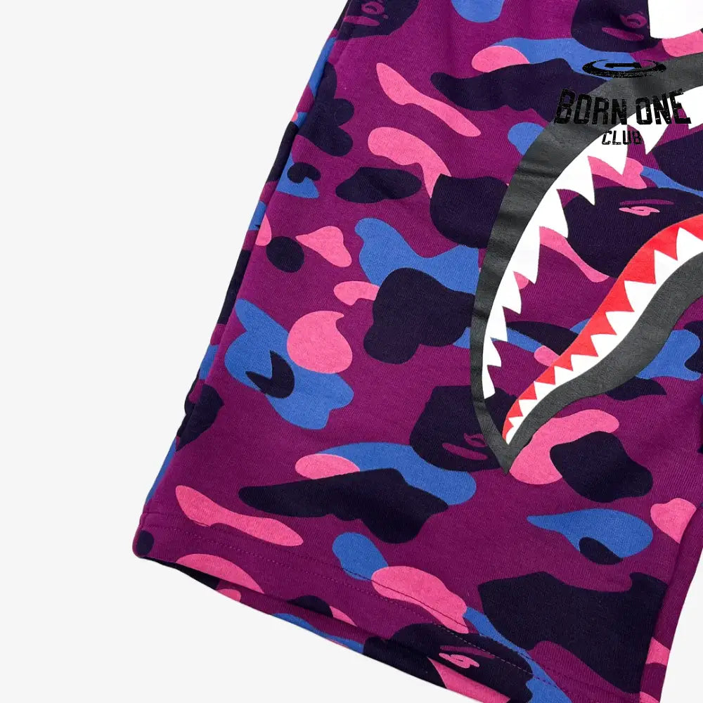 Shorts Bape Camo Shark Shorts Purple
