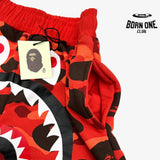 Shorts Bape Camo Shark Shorts Red