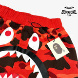Shorts Bape Camo Shark Shorts Red
