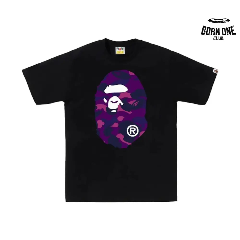 BAPE Color Camo Big Ape Head Camiseta Black/Purple