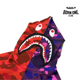 Bape Shark Dual-Tone Camo Shark Moletom Zíper