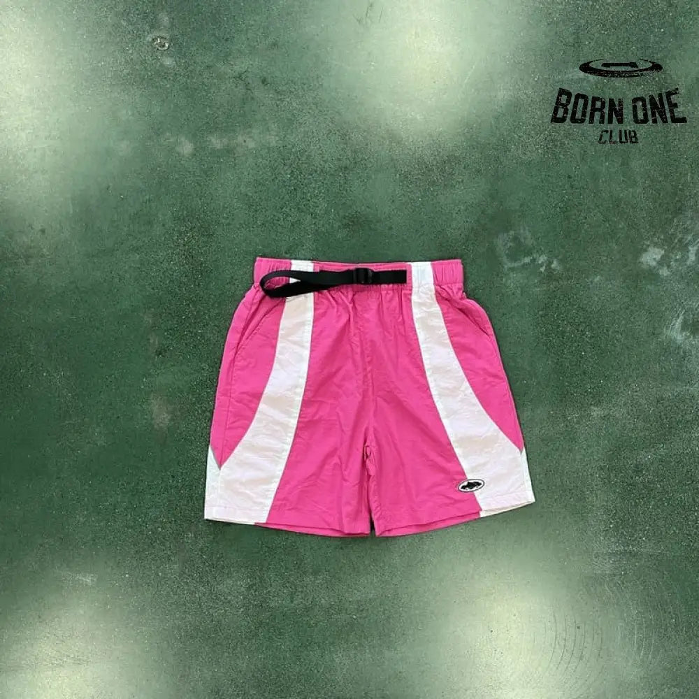 Shorts Corteiz Rosa Branco