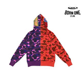 Bape Shark Dual-Tone Camo Shark Moletom Zíper