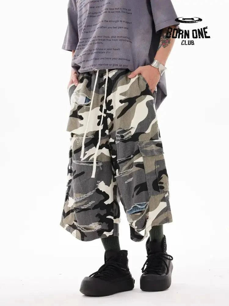 Bermuda Baggy camo Preta