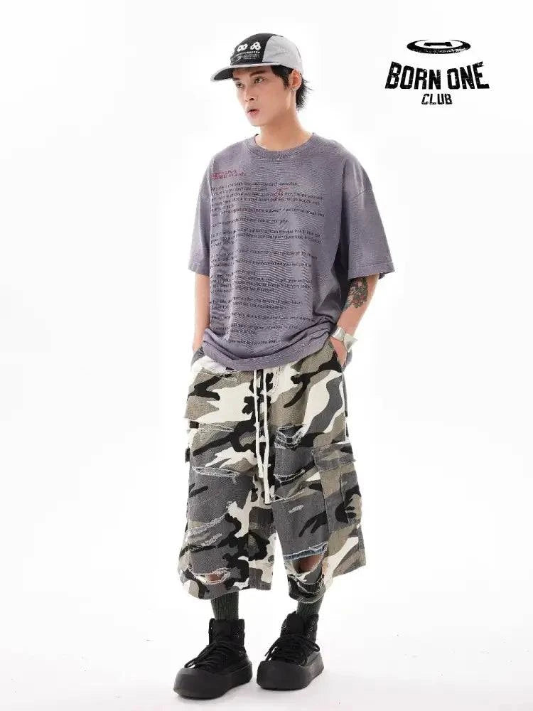 Bermuda Baggy camo Preta