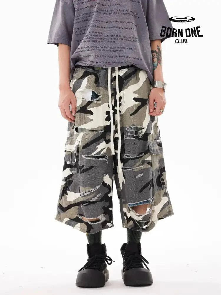 Bermuda Baggy camo Preta