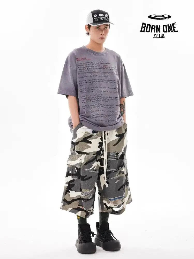 Bermuda Baggy camo Preta