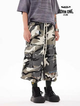 Bermuda Baggy camo Preta