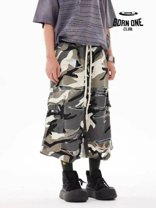 Bermuda Baggy camo Preta