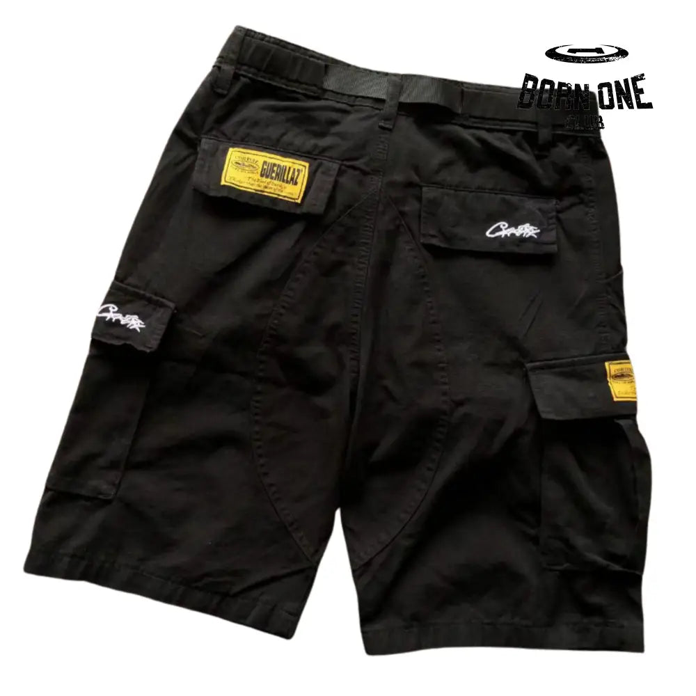 Bermuda Corteiz Cargo Black & White