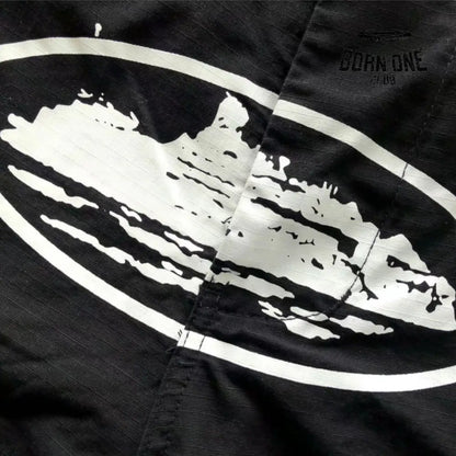 Bermuda Corteiz Cargo Black & White