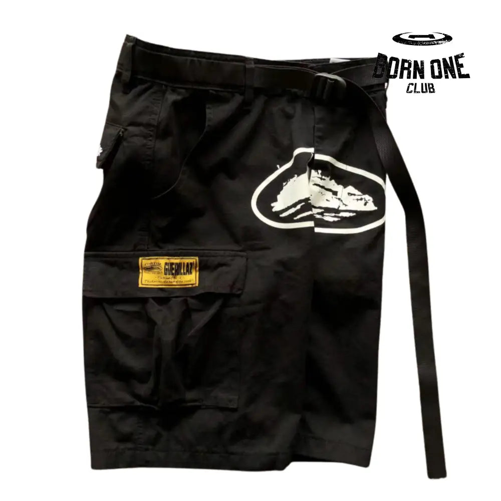 Bermuda Corteiz Cargo Black & White