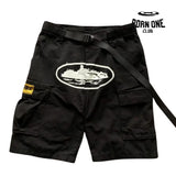 Bermuda Corteiz Cargo Black & White P