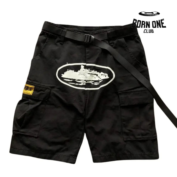 Shorts Corteiz Cargo Black & White