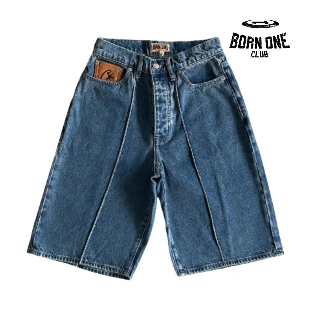 Bermuda Corteiz Denim Jeans P / Azul