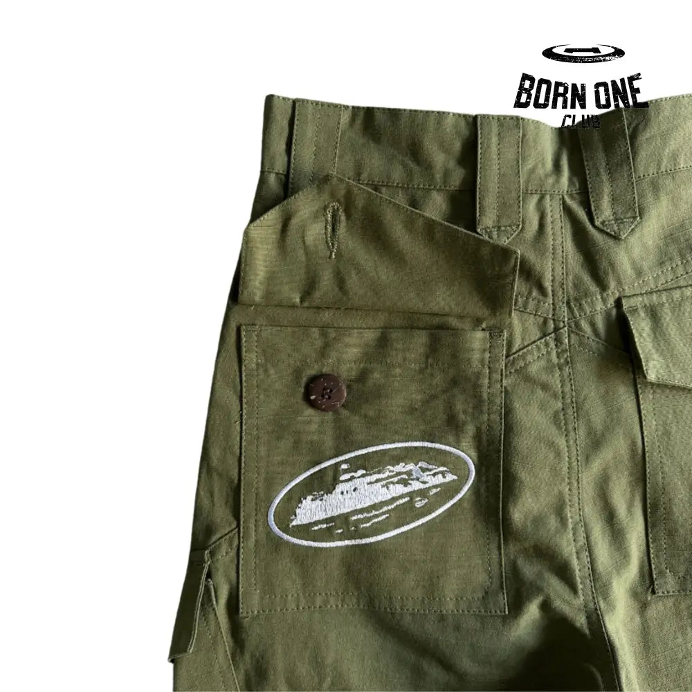 Bermuda Corteiz Slant Pocket Green