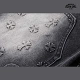 Bermuda Jeans Chrome Hearts Cross Patch Denim Short Black