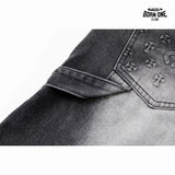 Bermuda Jeans Chrome Hearts Cross Patch Denim Short Black