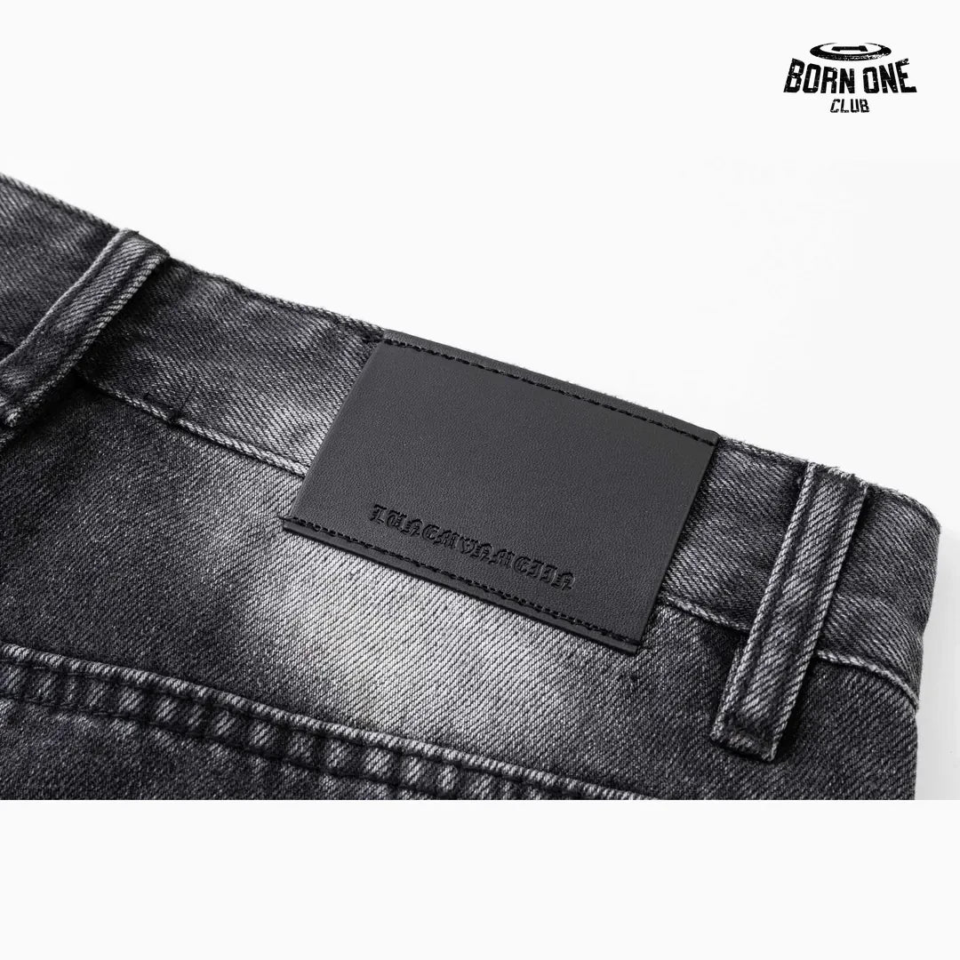 Bermuda Jeans Chrome Hearts Cross Patch Denim Short Black