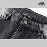 Bermuda Jeans Chrome Hearts Cross Patch Denim Short Black