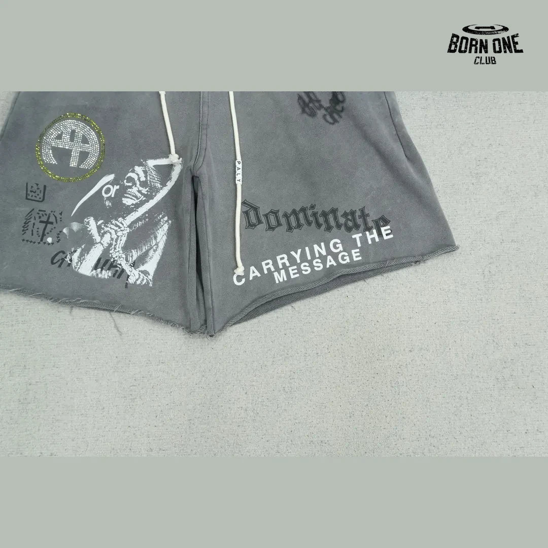 Bermuda Moletom Paly Hollywood Carrying The Message Short Grey