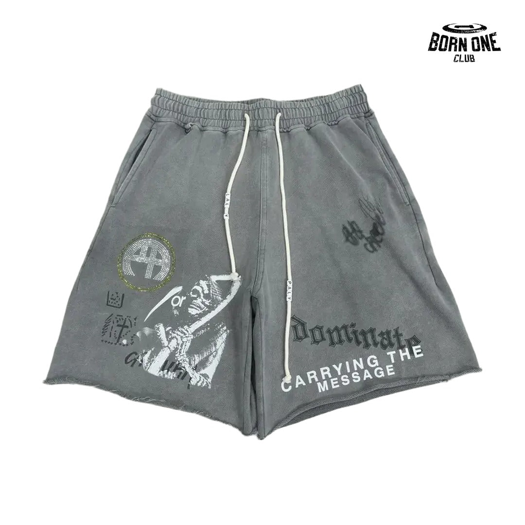 Bermuda Moletom Paly Hollywood Carrying The Message Short Grey